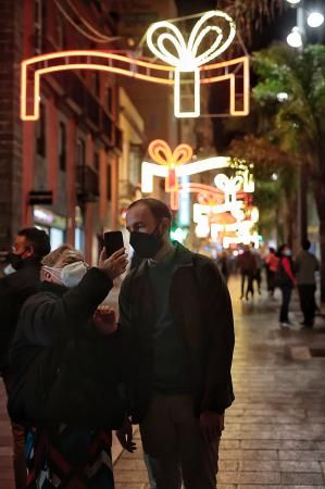 Prueba de la iluminación de Navidad de Santa Cruz