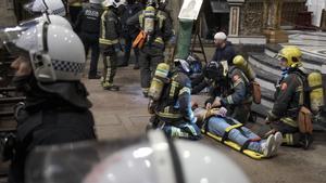La Guardia Urbana realiza un simulacro de ataque terrorista en la basílica de Sant Just i Pastor de Barcelona