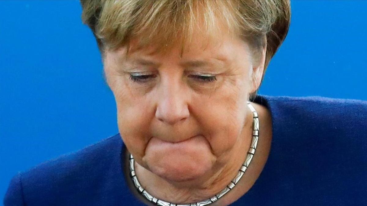 La cancillera Angela Merkel, este lunes.