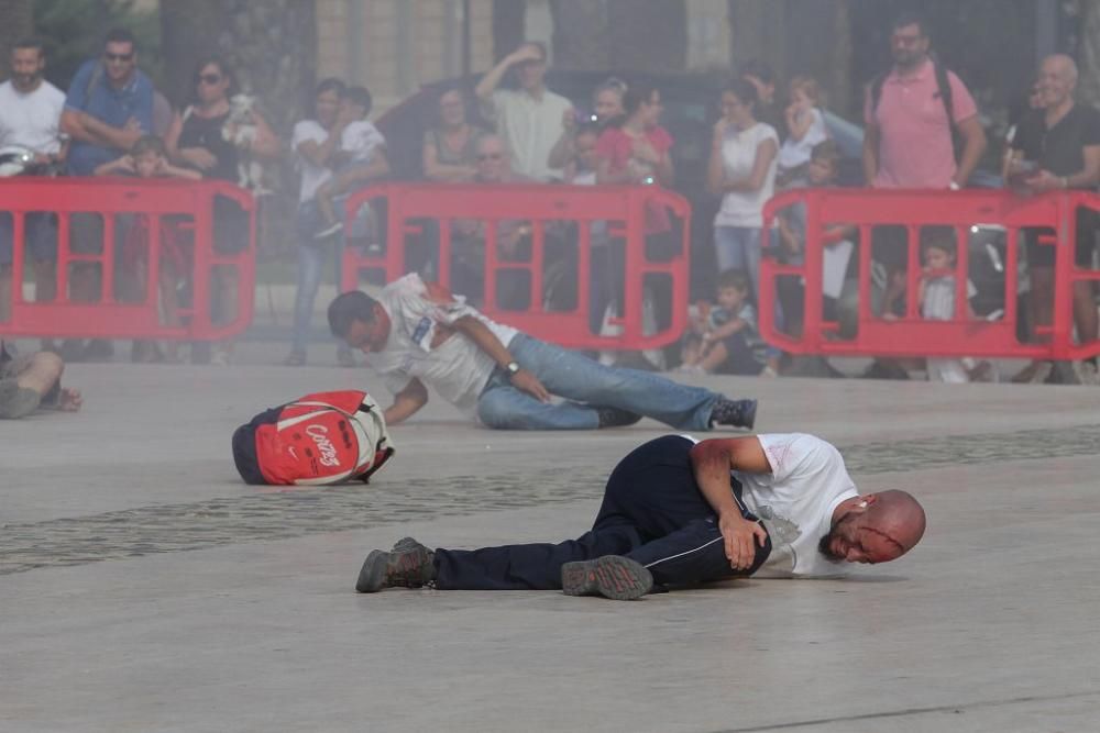 La Policía Nacional celebra su patrón con un simul