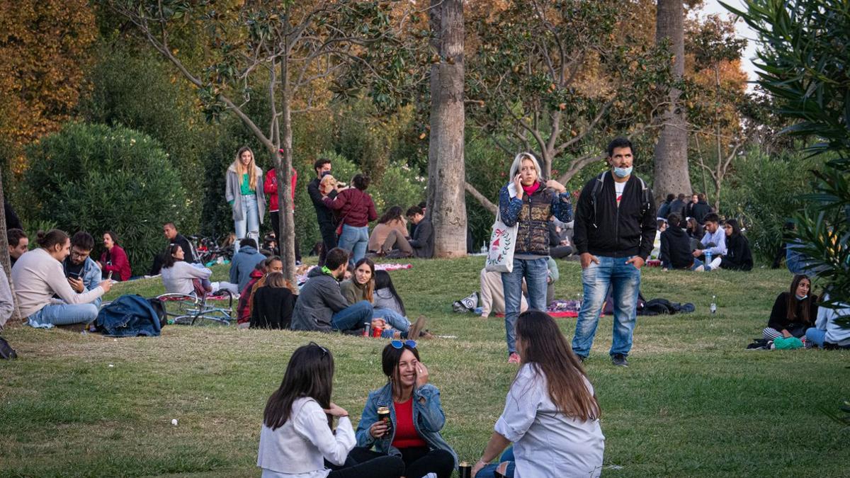 Ambiente en el parque de la Ciutadella, el pasado fin de semana.