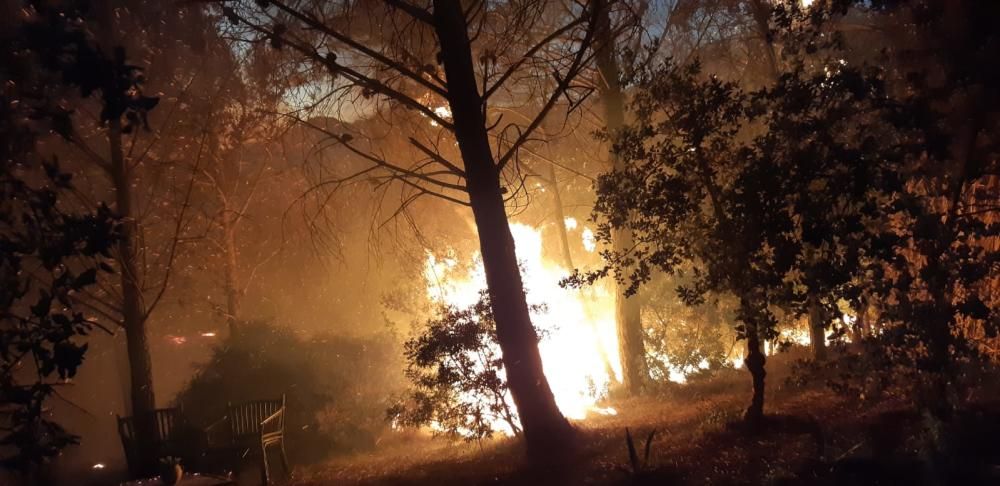 Imágenes del incendio en Casares.