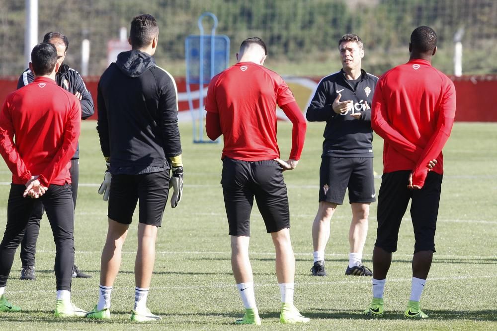 Entrenamiento del Sporting.