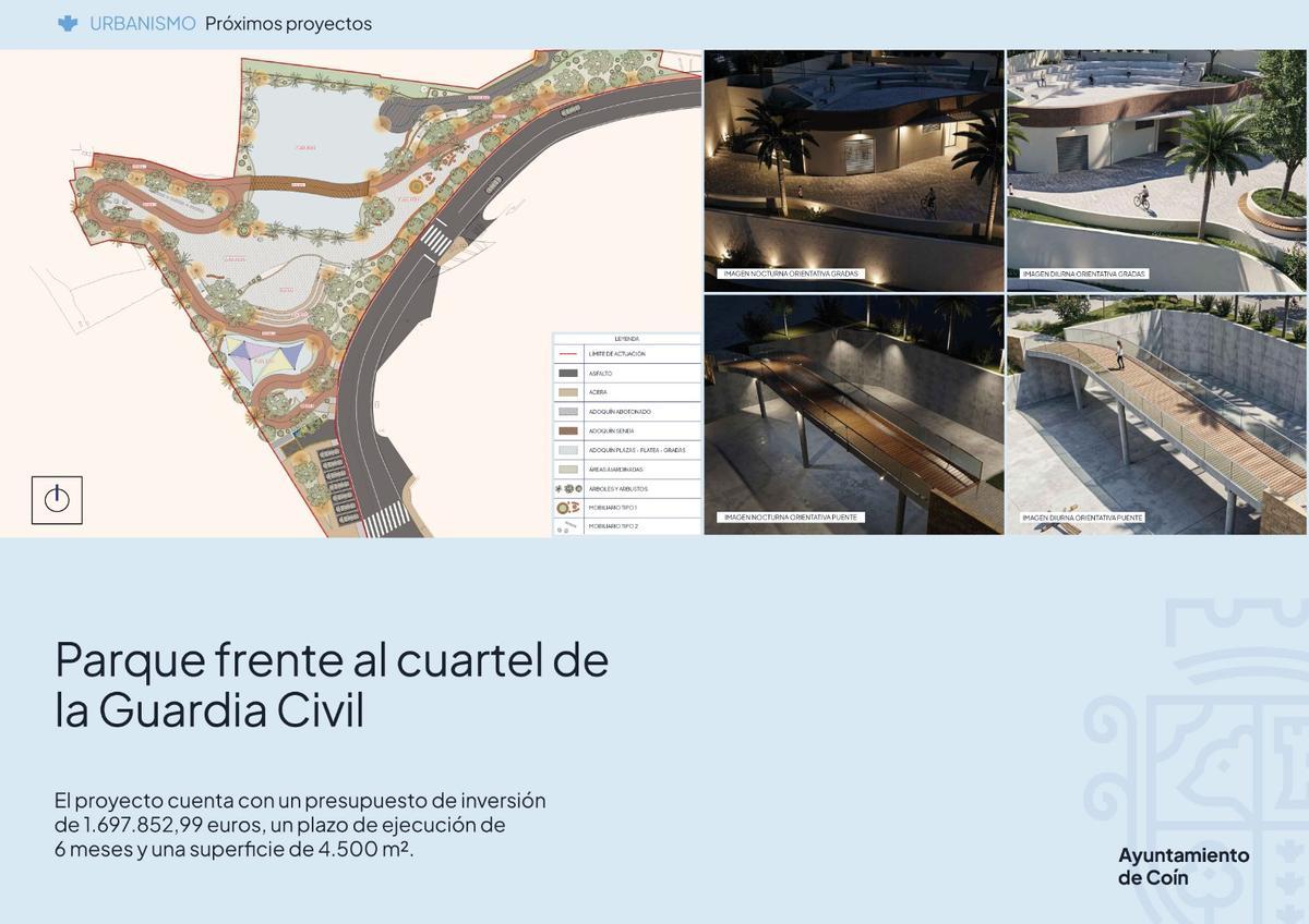 Proyecto del nuevo parque previsto en Coín.