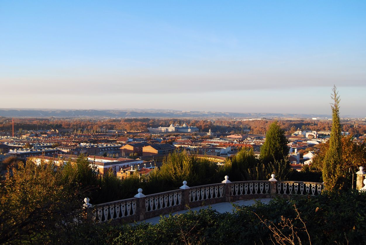 La ciudad de Aranjuez vista desde un mirador