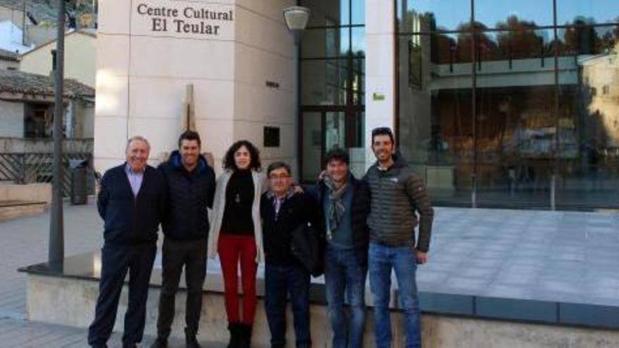 Javier Minguez y Pascual Momparler visitaron ayer Cocentaina junto a Vicente Belda