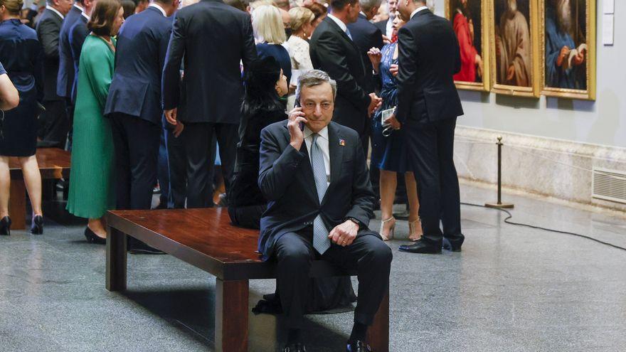 El primer ministro italiano, Mario Draghi, en el Museo del Prado.