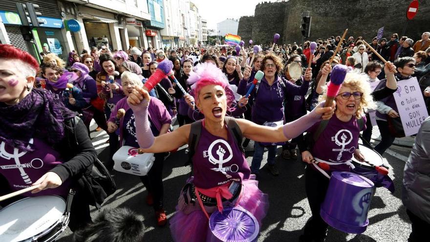 Protestas en Galicia el 8-M. // EFE