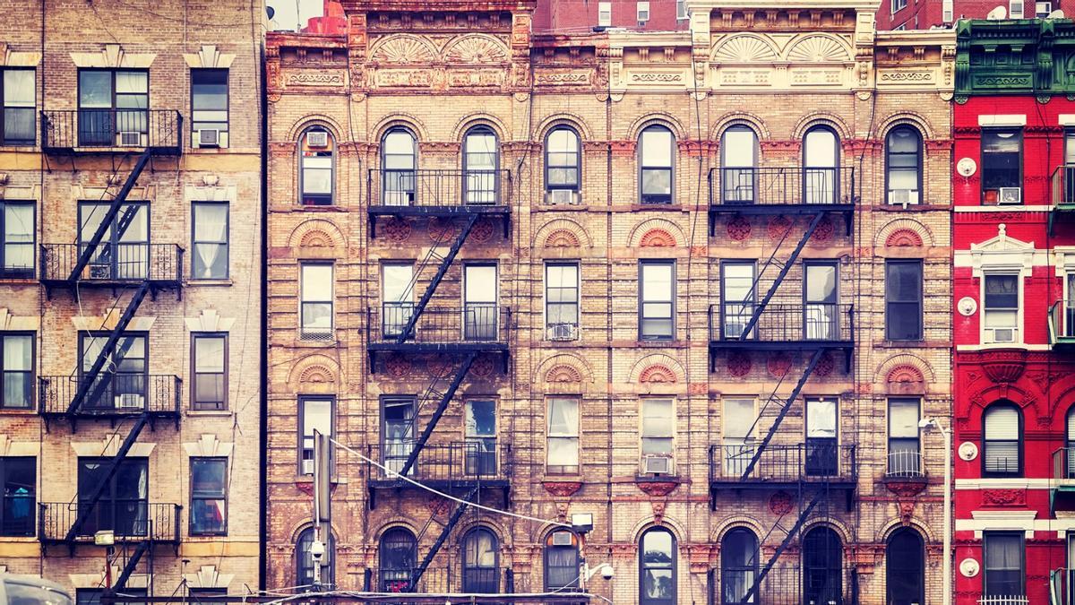 Bloque de pisos en Nueva York
