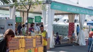 Una de les carpes instal·lades en l’última edició de la Trobada d’Entitats de Barcelona.