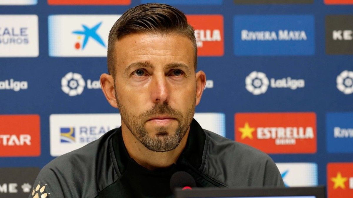 Luis García, en la rueda de prensa previa al partido ante el Sevilla