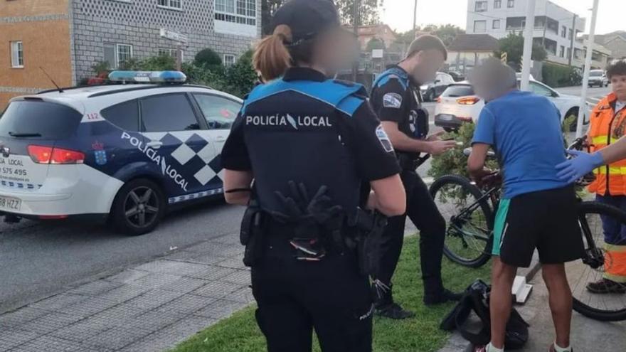 Intervención de los agentes de la Policía Local de Poio.   | // POLICÍA LOCAL P.