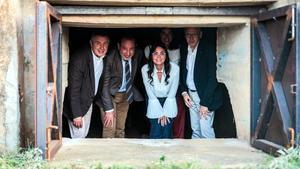 Les autoritats visiten un dels búnquers de Garriguella