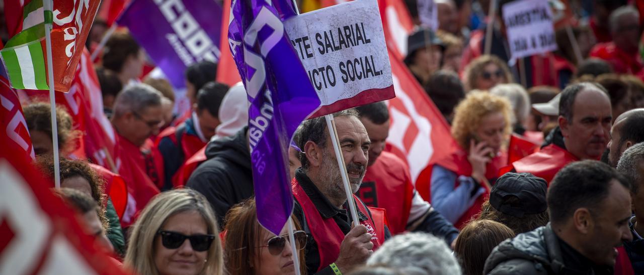 Manifestación de los sindicatos en Madrid el pasado 3 de noviembre.