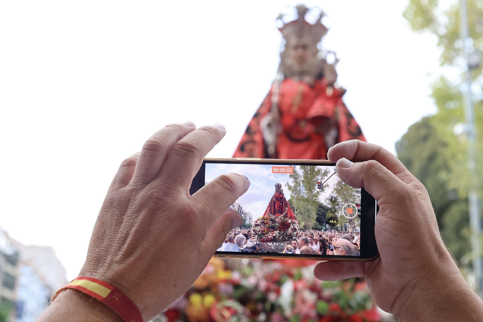 La llegada de la Virgen de la Fuensanta a Murcia para la Feria, en imágenes.