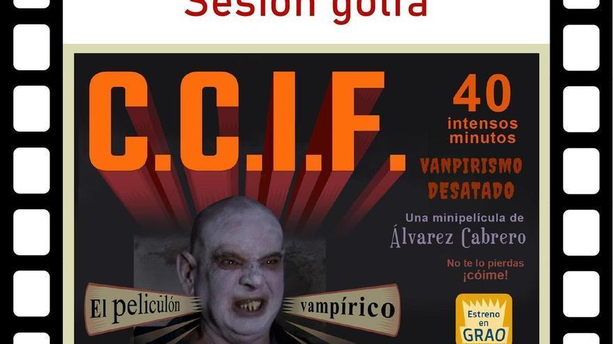 Carlos Álvarez Cabrero comparte con el público de Grado la proyección de su minipelícula "C.C. I. F." sobre el vampirismo en Asturias