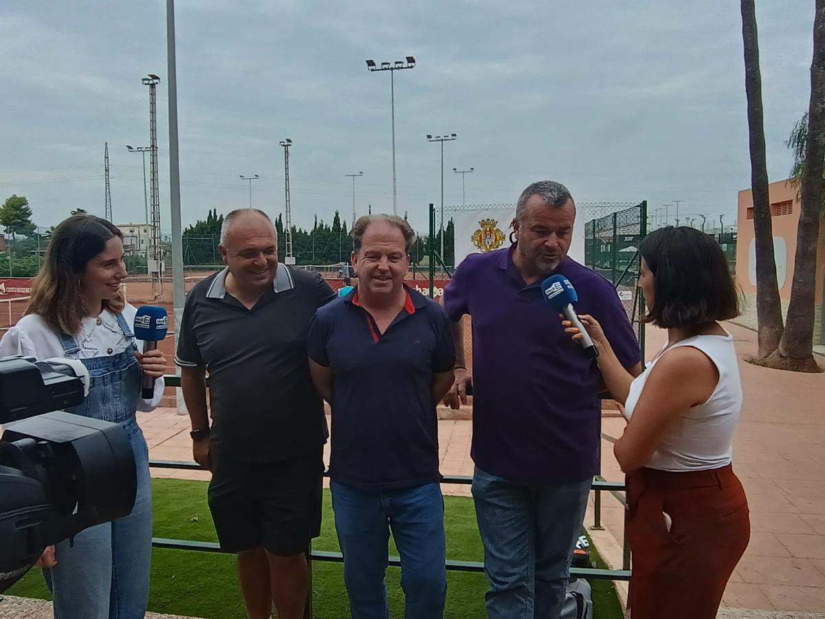 Ginés Pérez, Jorge Bellés y Josele Díaz, directores de los ITF de Benicarló, Castellón y Nules, atienden a Medi TV.
