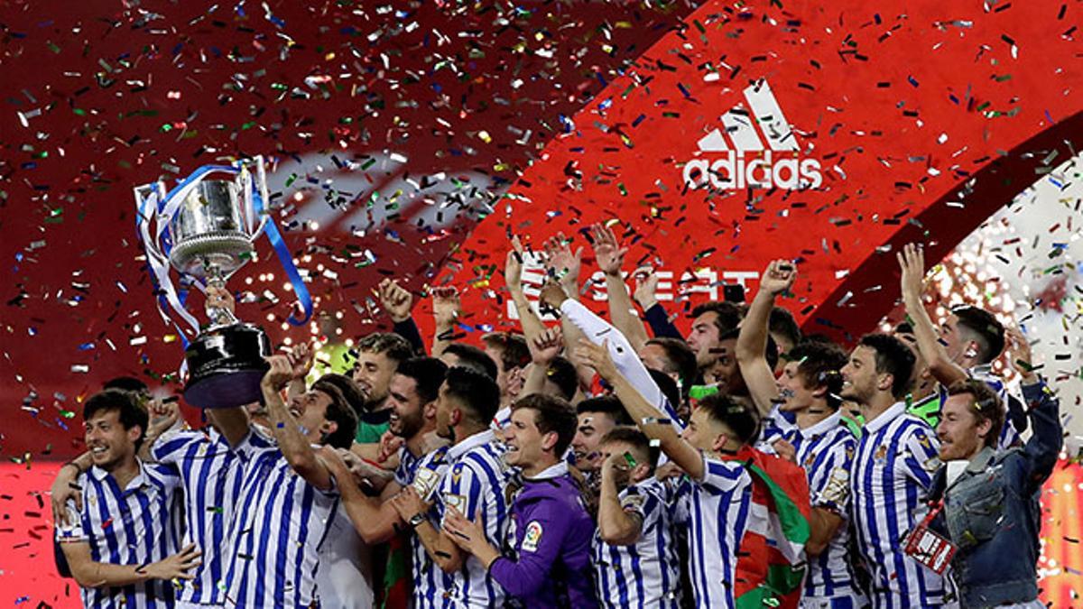 Así ha celebrado la Real Sociedad el título copero