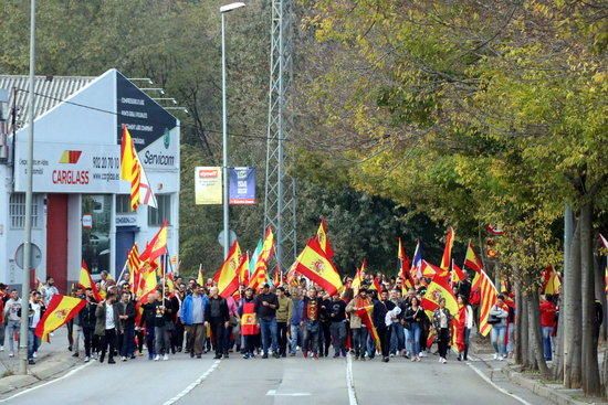 Manifestació a Girona en favor de la unitat d''Espanya
