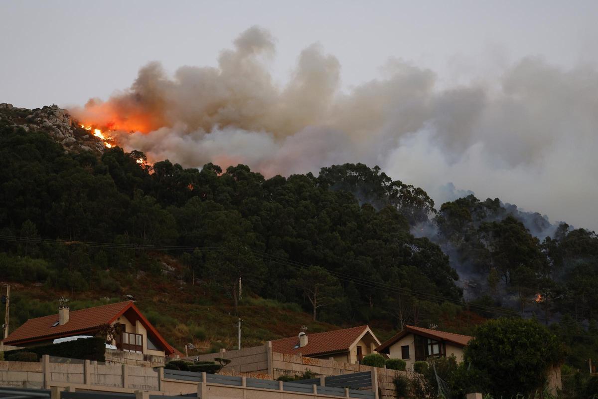 Situación de los incendios activos en Galicia el jueves 21 de agosto