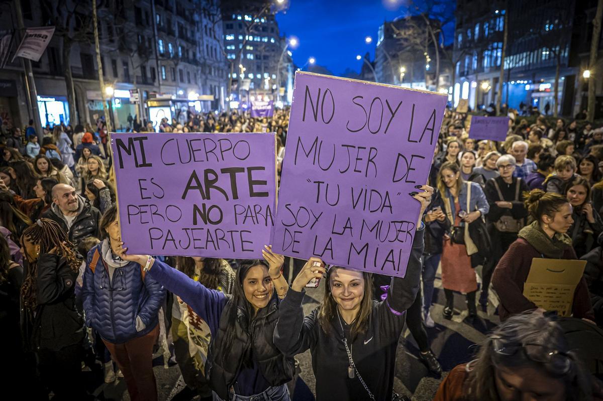 Manifestación del 8M en Barcelona