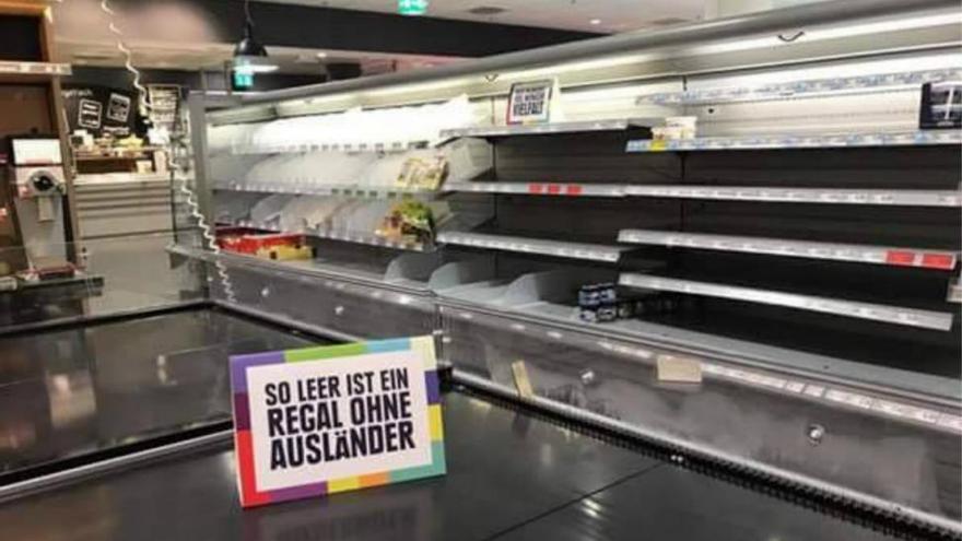 Un supermercado de Alemania vacía sus estanterías para combatir la xenofobia