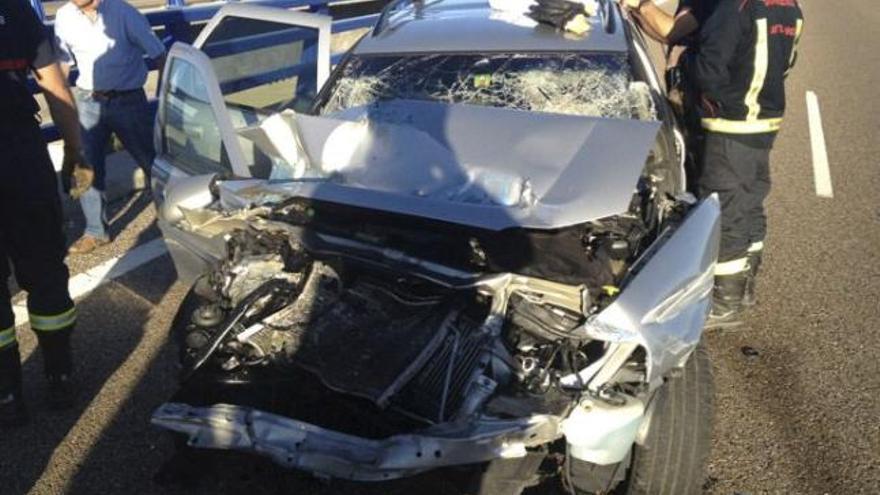 Estado en el que quedó el coche como consecuencia de la colisión.