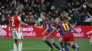 La crónica de la Supercopa | El Barça desactiva el susto del Athletic, exhibe su poderío en Castelló y habrá clásico en la final (3-1)