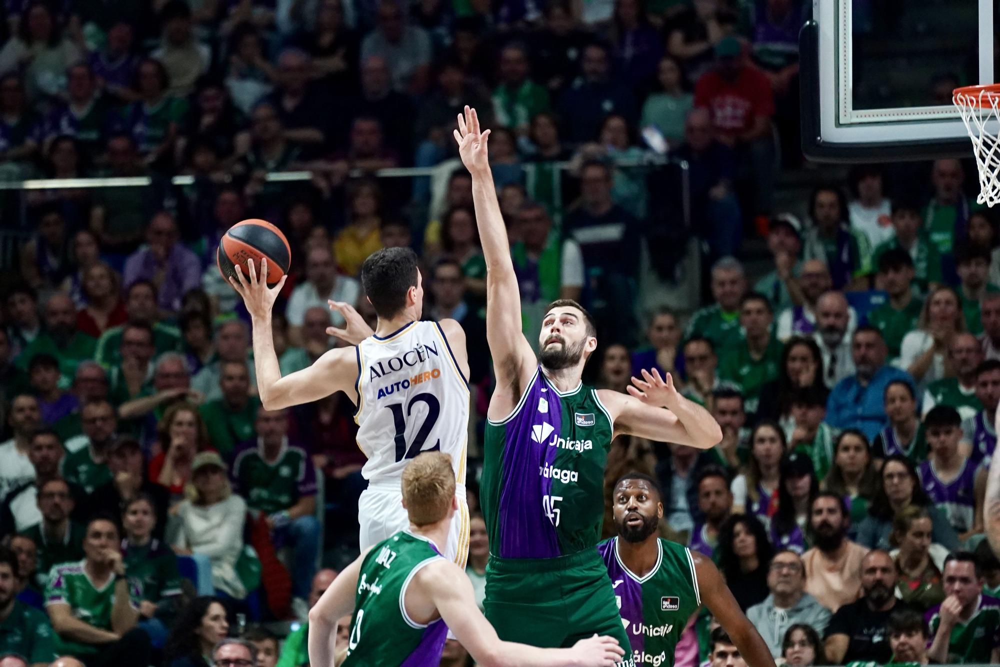 Una imagen del Unicaja - Real Madrid en el Carpena de la jornada 25 de la Liga Endesa.