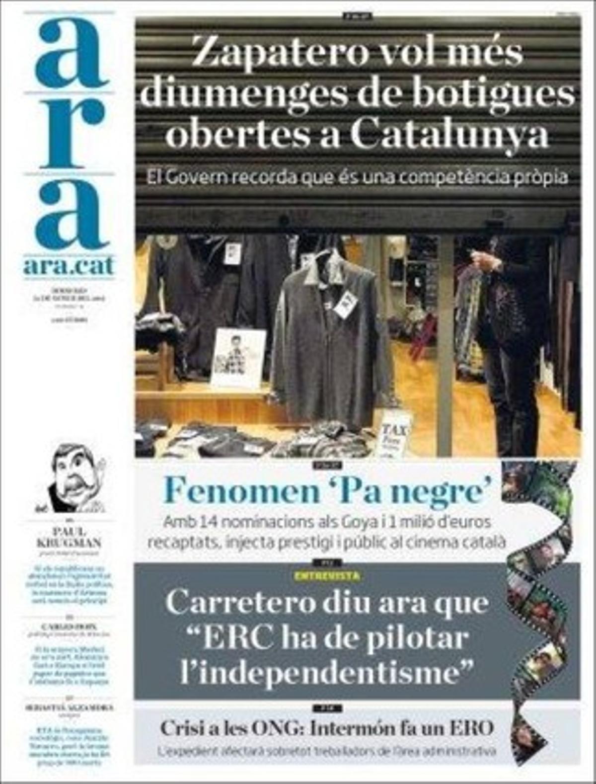 ’Ara’ destaca a dins que Batasuna legalitzarà aviat la nova marca i que el ministre Ángel Gabilondo trenca el silenci per defensar l’escola en català.