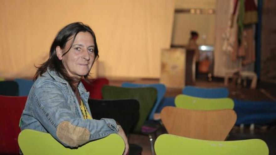 Irma Rodríguez, ayer, en el Antiguo Instituto, antes de pronunciar su conferencia.