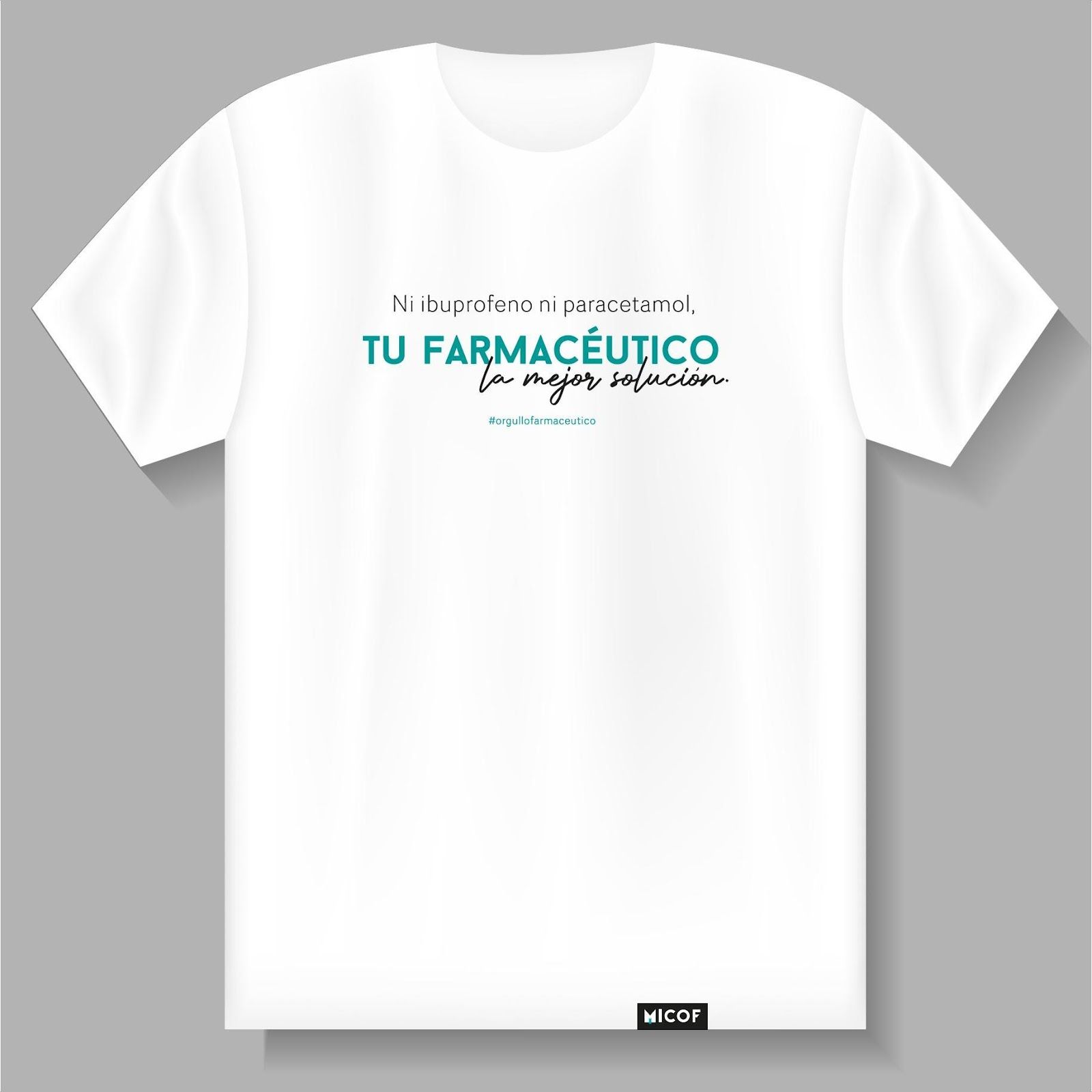 Una de las camisetas solidarias de la campaña #Orgullofarmaceutico.