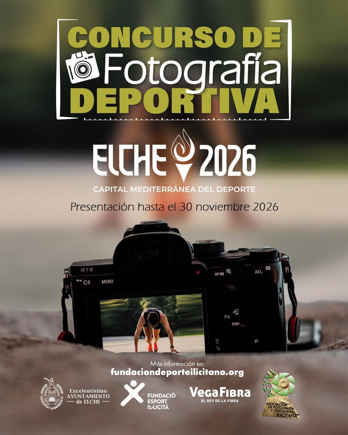 Cartel del concurso fotográfico organizado en Elche por su capitalidad europea deportiva