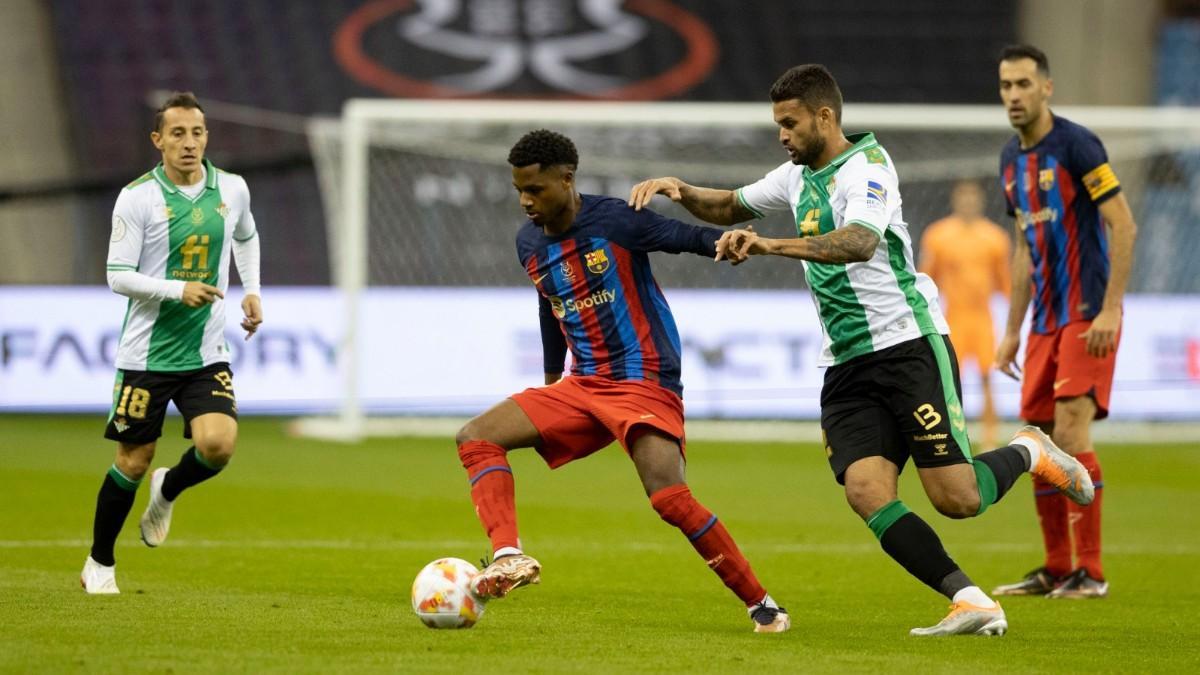 Ansu, contra el Betis