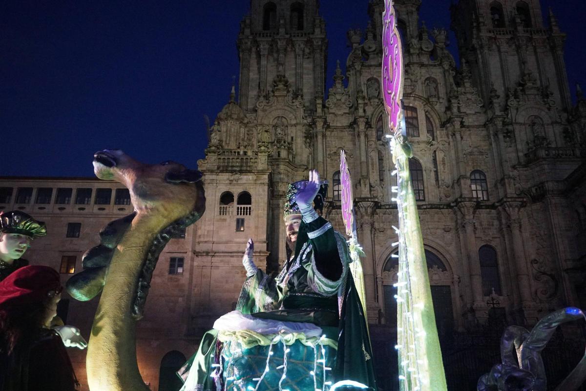 Un instante da Cabalgata de Reis do ano pasado de Santiago