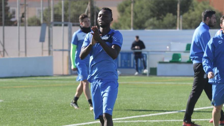 Owusu durante una sesión de entrenamiento