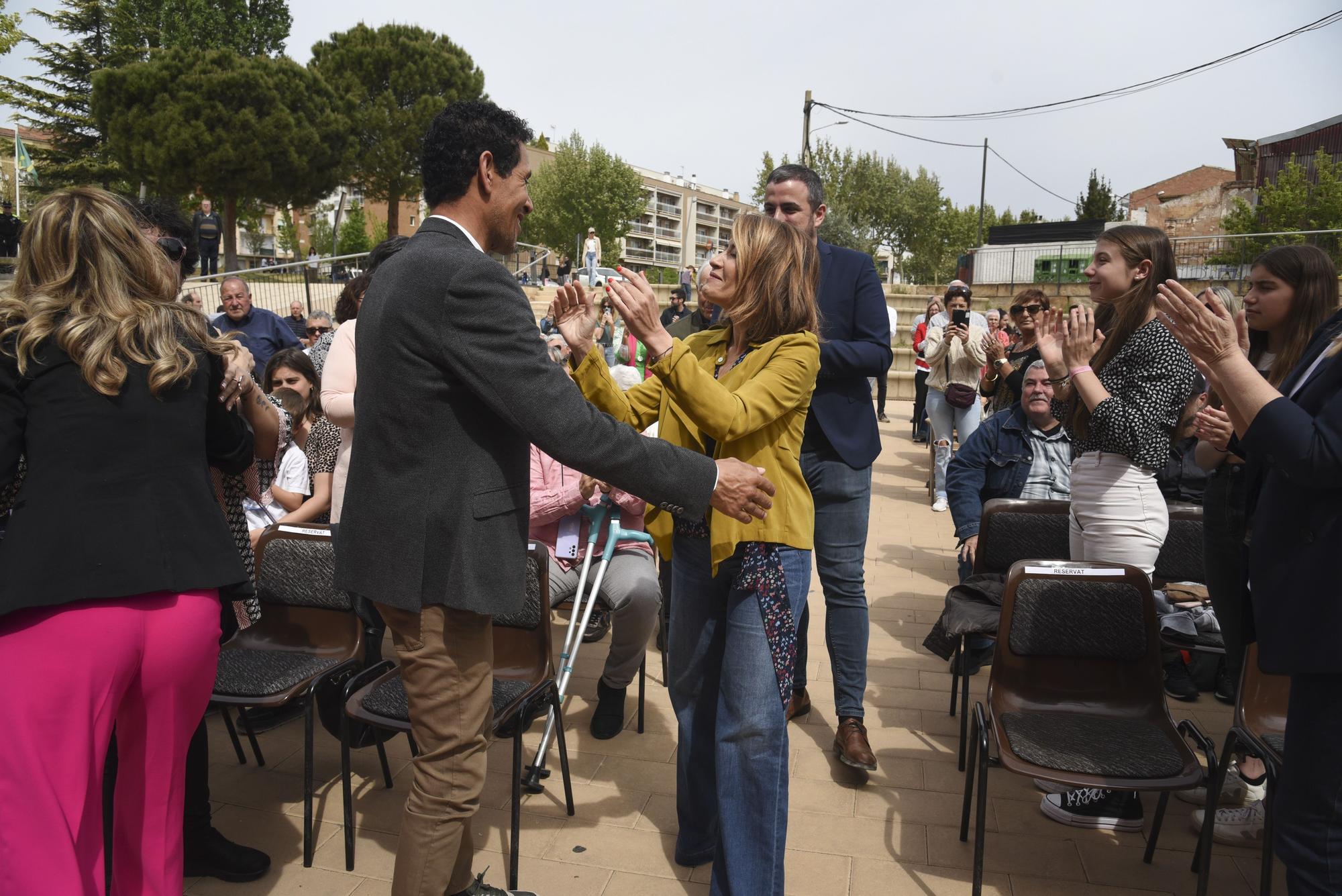 La ministra Sánchez presenta la candidatura d'Èlia Tortolero a Sant Joan de Vilatorrada