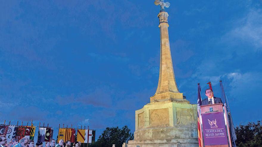 La Creu de Santa Ponça fue el escenario del acto conmemorativo de las fiestas del Rei en Jaume.