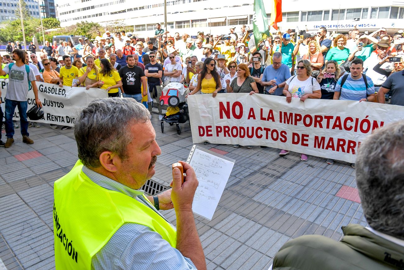 Tractorada del sector primario en Las Palmas de Gran Canaria (21/02/24)