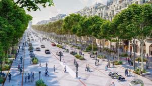 Planes de futuro para los Campos Elíseos de París.