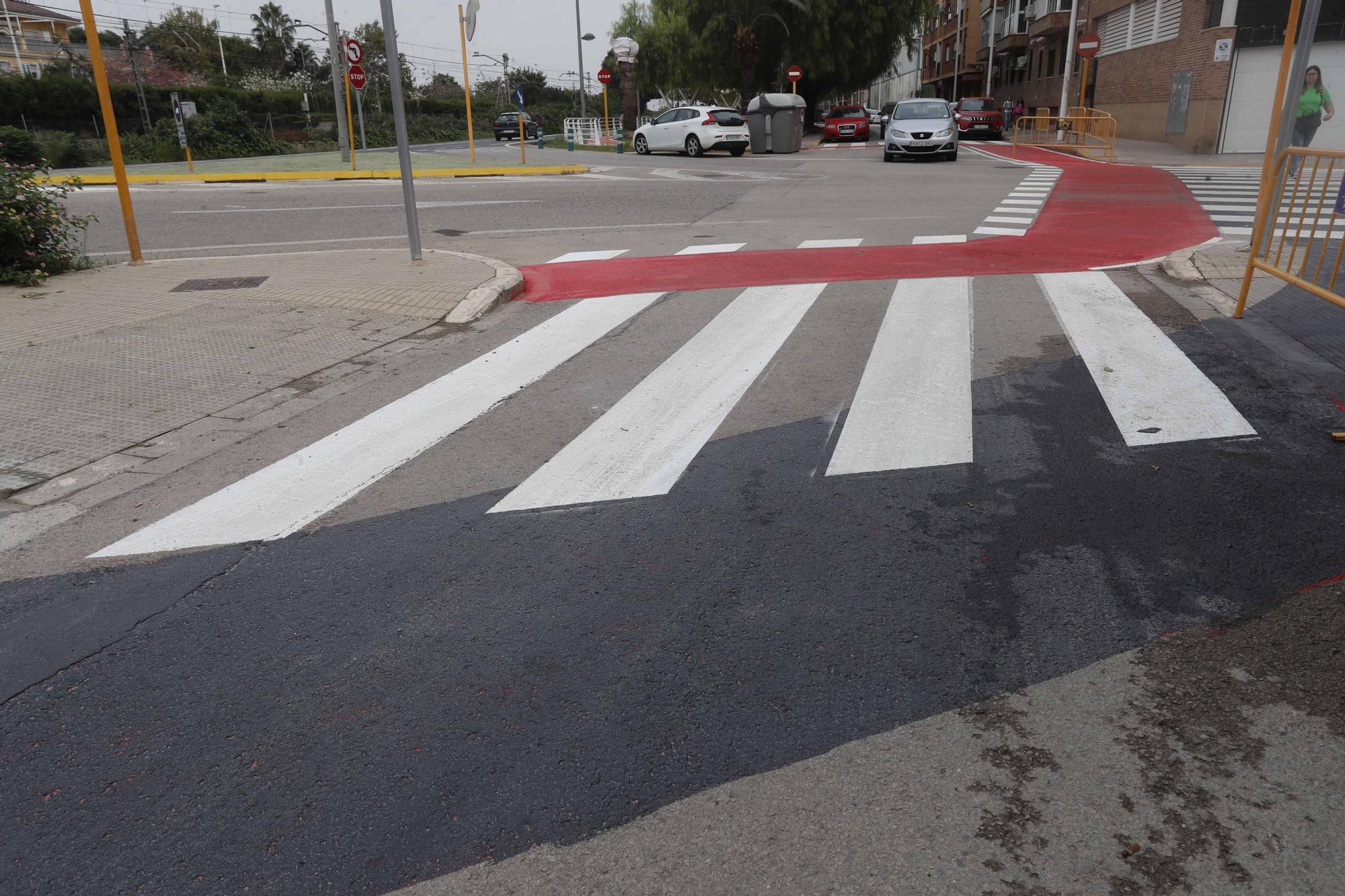 Corrección de las deficiencias del polémico carril bici de Paiporta