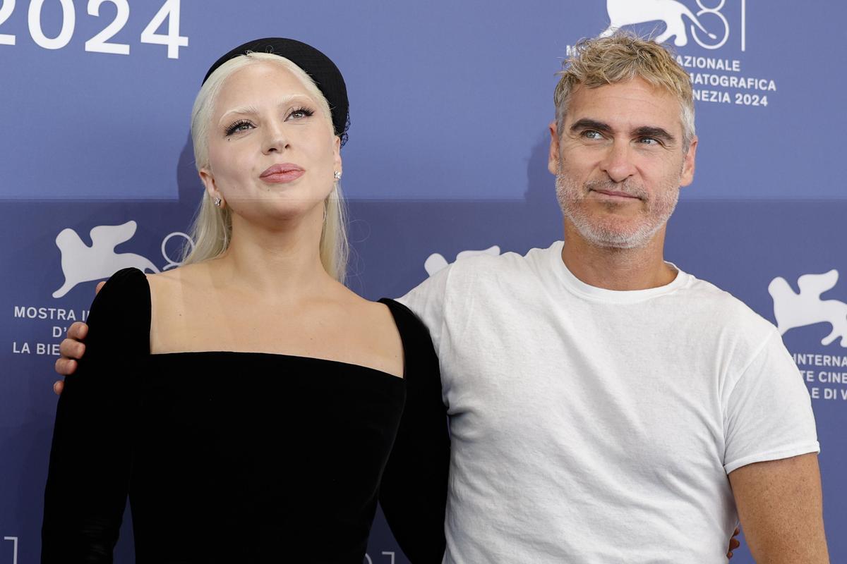 Lady Gaga y Joaquin Phoenix, en Venecia.