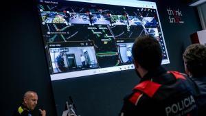 Imagen de la simulación del sistema de seguridad pública Fusus en Mataró