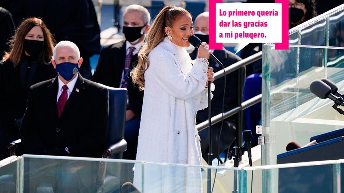 El pelazo de JLo en la inauguración presidencial de EEUU tiene truco: ¡y mucho spray!