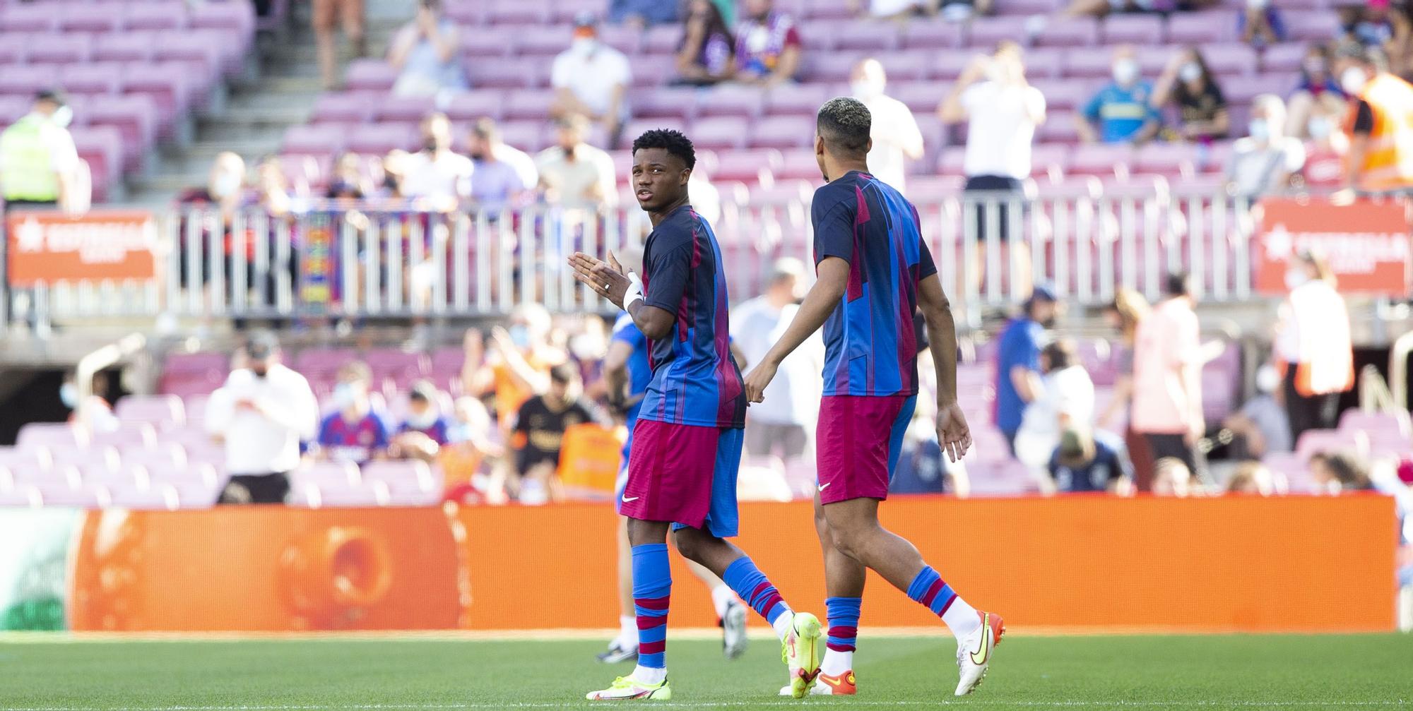 Ansu Fati volvió a disfrutar sobre el césped del Camp Nou