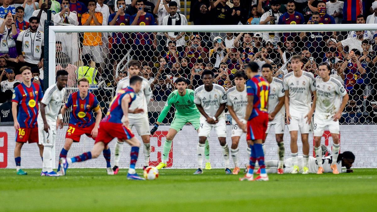 Courtois, en la final ante el Barça