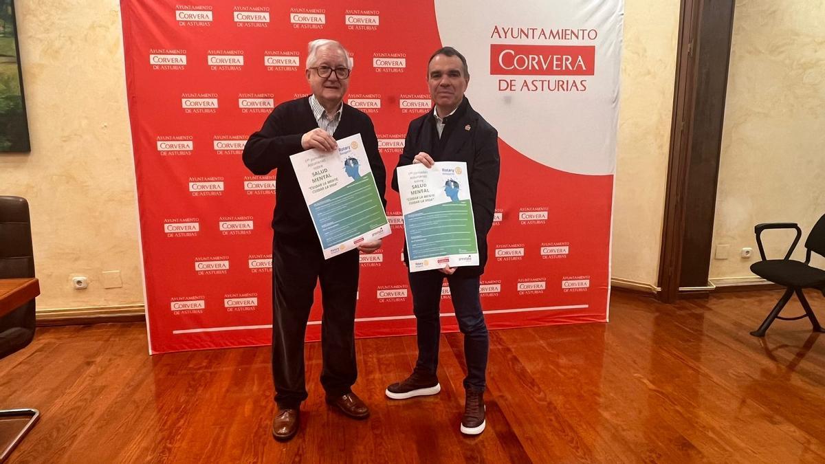 Sabino González e Iván Fernández en un momento de la presentación de las jornadas.