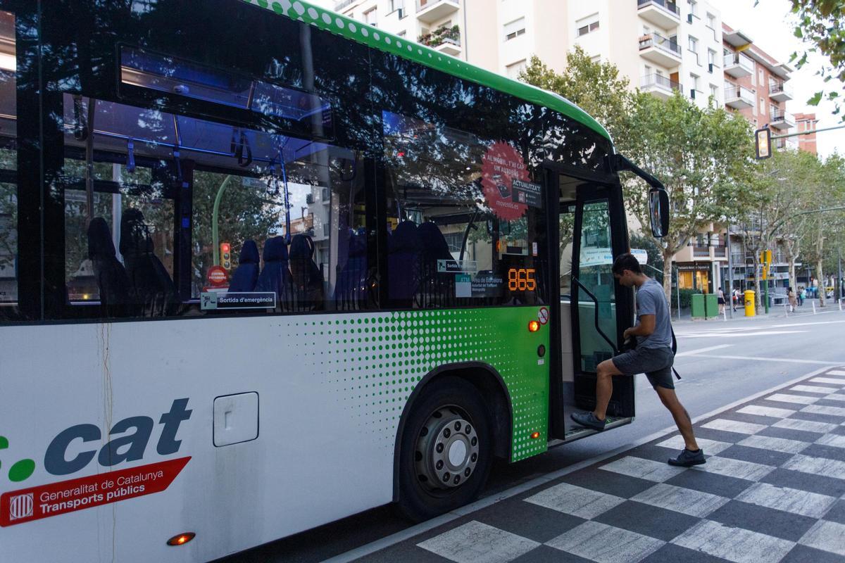 Parada del Parc Central de Mataró de la línea de autobusos Mataró - UAB