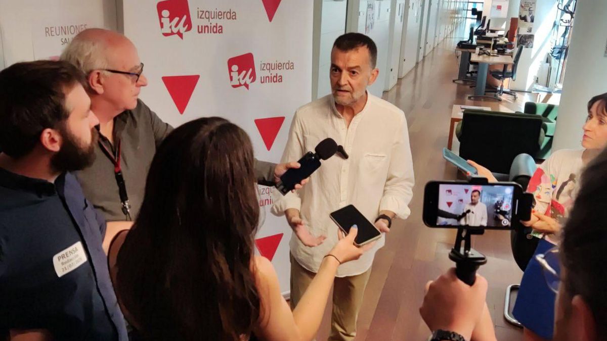 El coordinador federal de IU, Antonio Maíllo, este lunes en el Congreso.