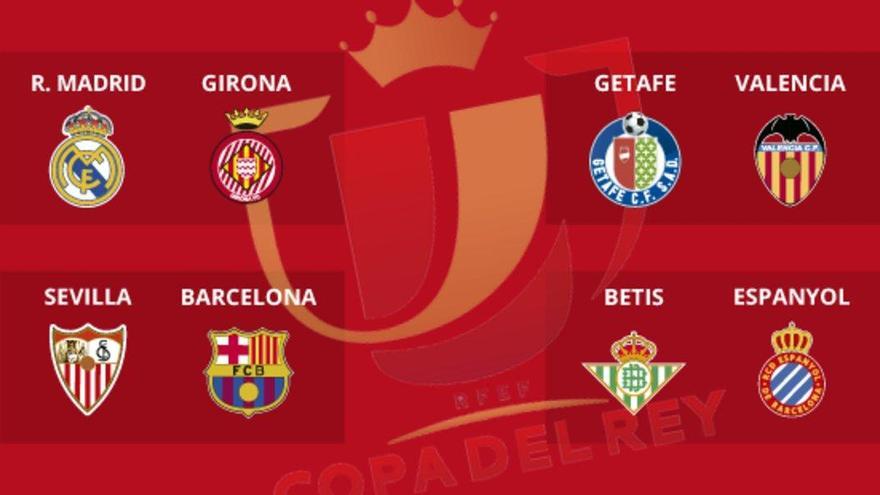 Sevilla-Barcelona y Real Madrid-Girona, en cuartos de final de Copa del Rey